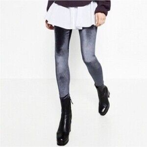 Zara Velvet Silver Grey Leggings